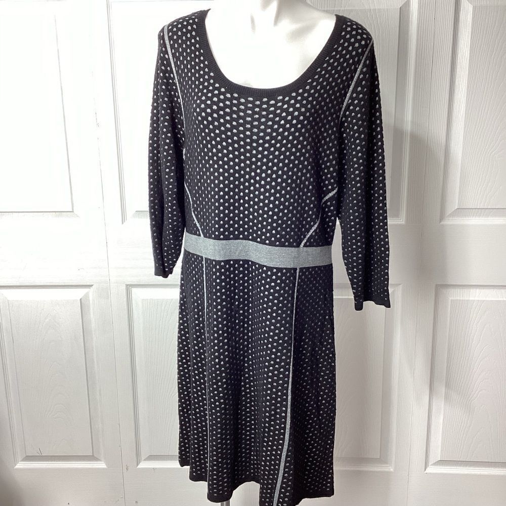 Lane Bryant Black and Metallic Sweater Dress 22/24